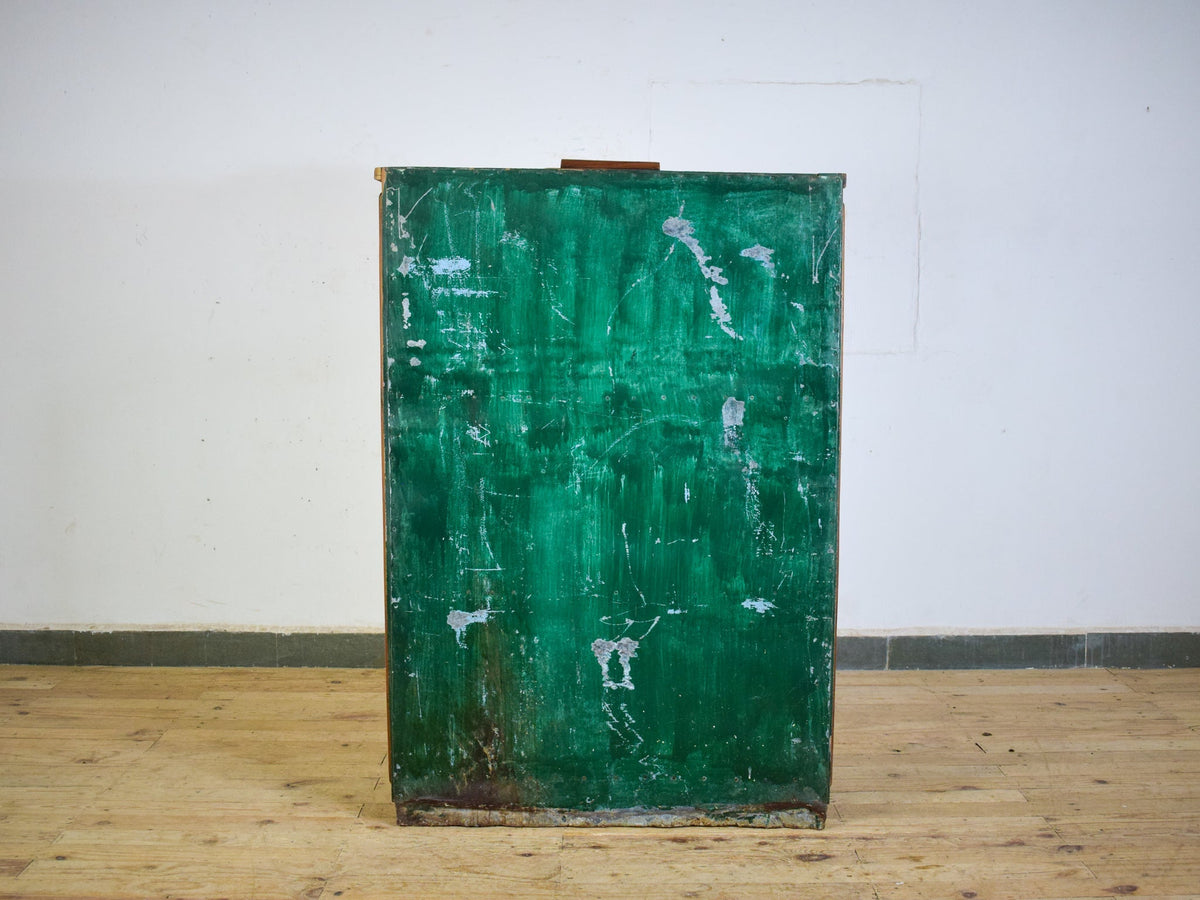 Vintage Rustic Wood and Metal Cupboard Cabinet