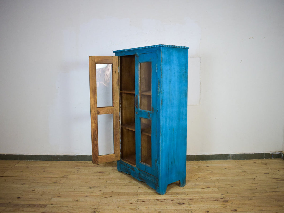 Vintage Rustic Wooden Cupboard Cabinet