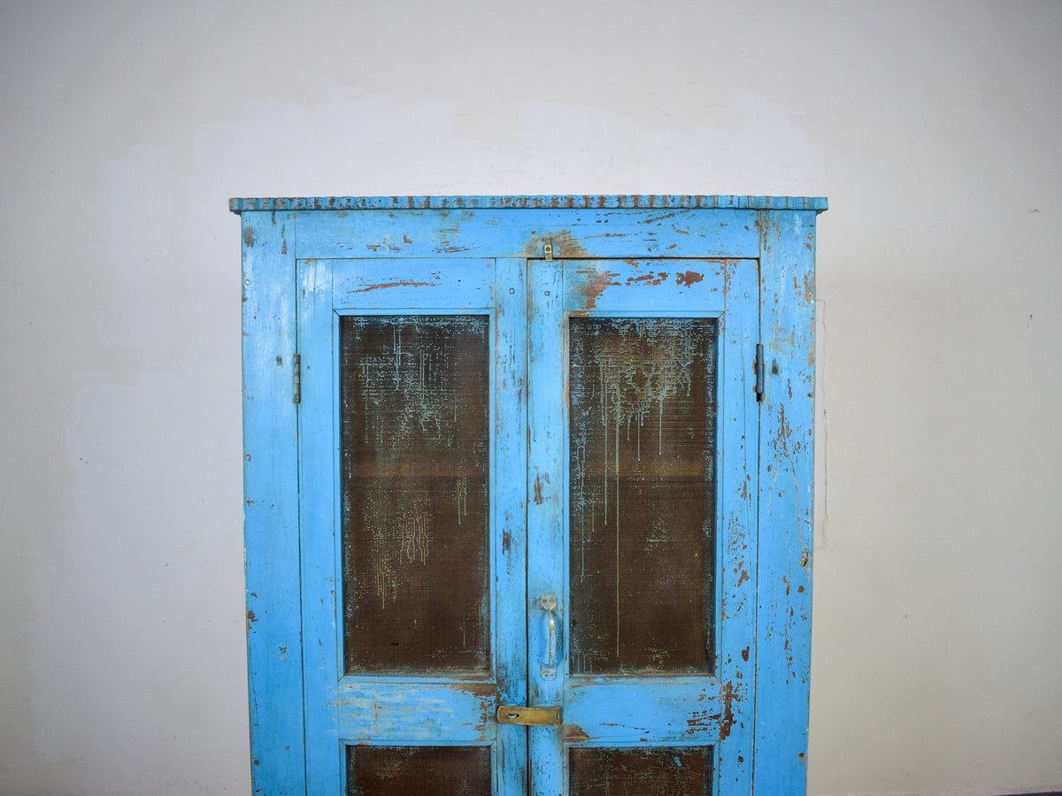 Vintage Rustic Wooden Cupboard Cabinet