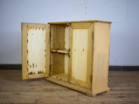 Vintage Rustic Bleached Wood Cupboard Cabinet