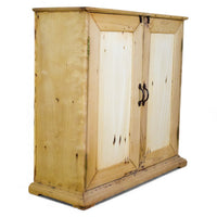 Vintage Rustic Bleached Wood Cupboard Cabinet