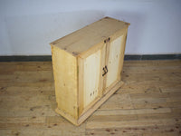 Vintage Rustic Bleached Wood Cupboard Cabinet