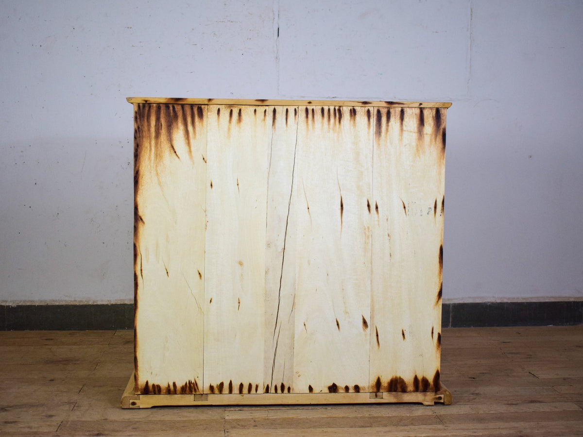Vintage Rustic Bleached Wood Cupboard Cabinet