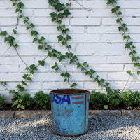 Vintage Rustic Metal Planter