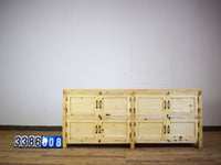 Vintage Rustic Bleached Wood Cupboard Cabinet Sideboard