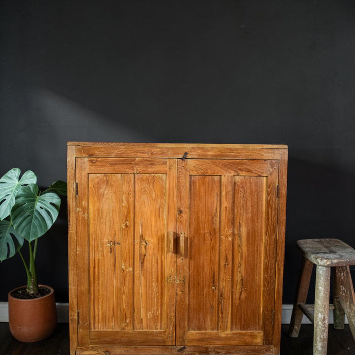 Vintage Wooden Rustic Cupboard Cabinet