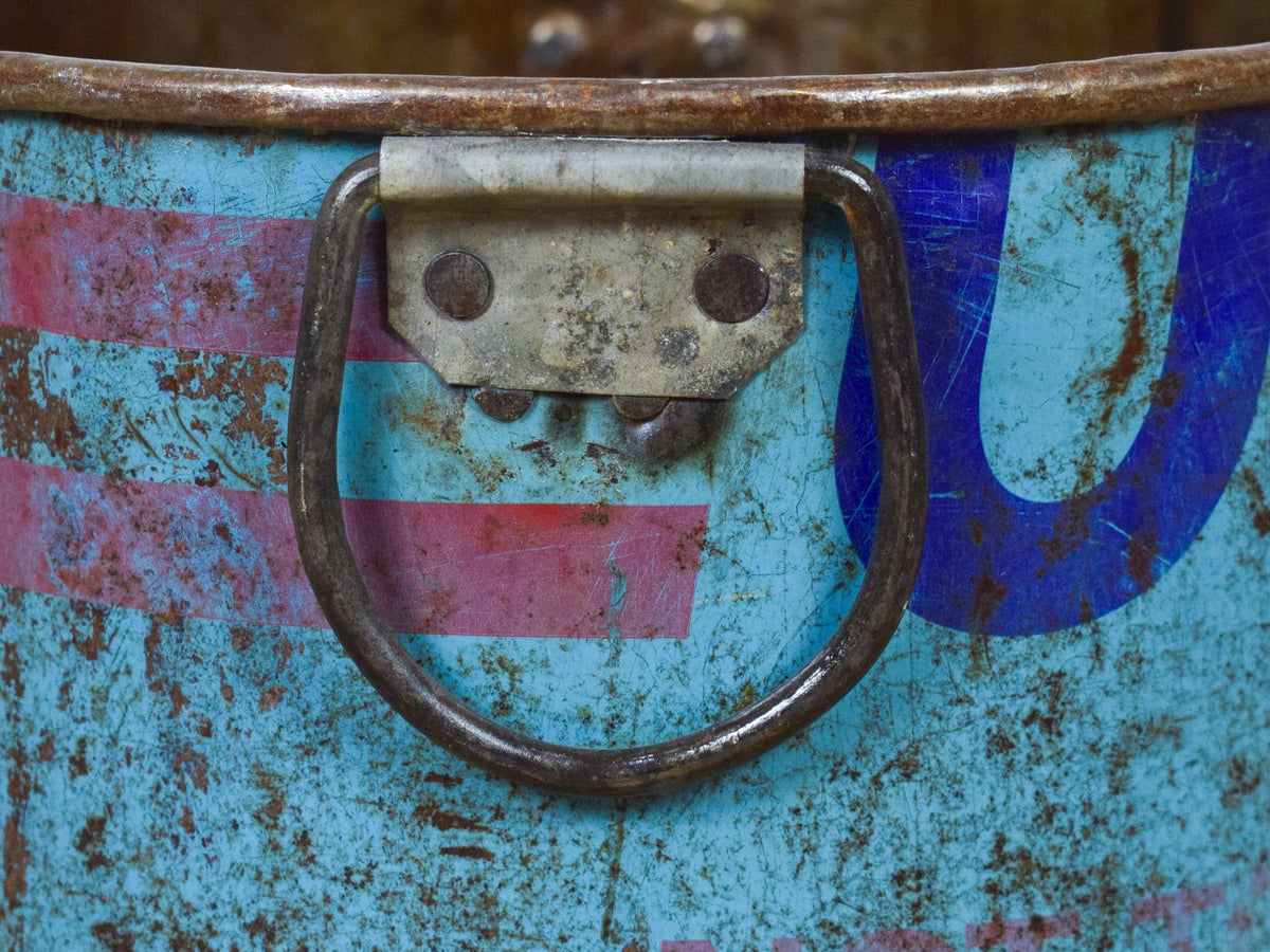 Vintage Rustic Metal Planter