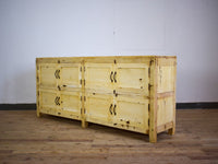 Vintage Rustic Bleached Wood Cupboard Cabinet Sideboard