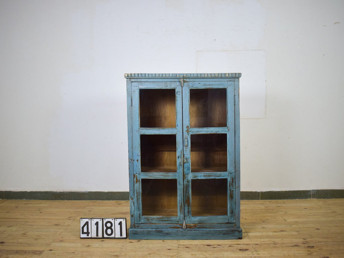Vintage Rustic Wooden Painted Cupboard Cabinet