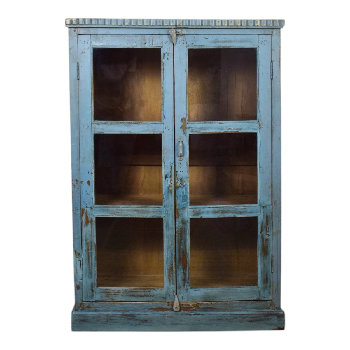 Vintage Rustic Wooden Painted Cupboard Cabinet