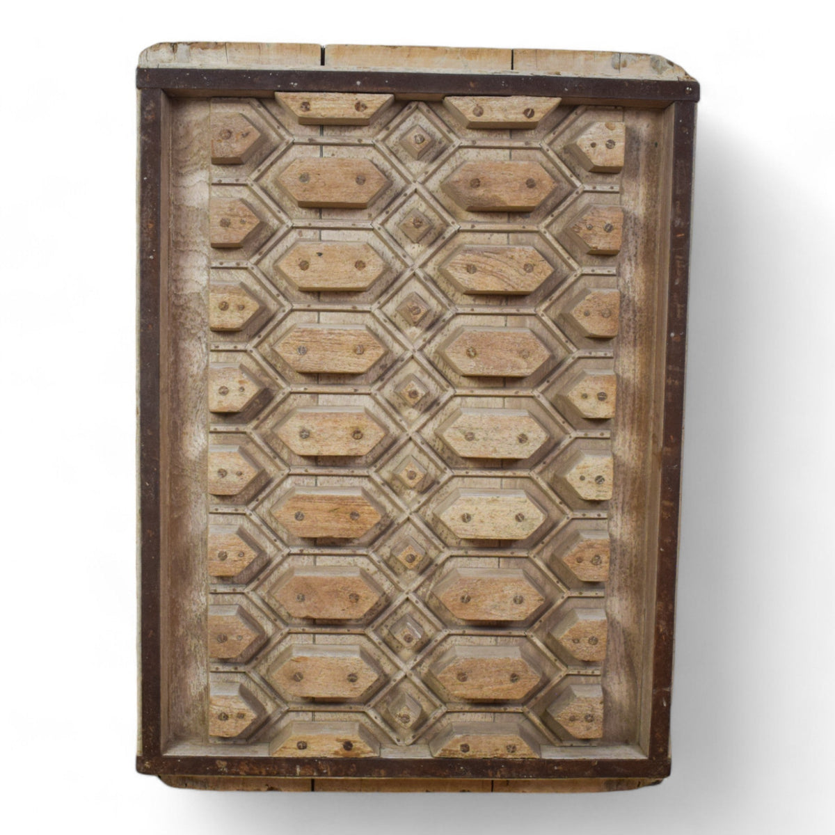 Vintage Rustic Architectural Wooden Carved Mould Board Wall Art