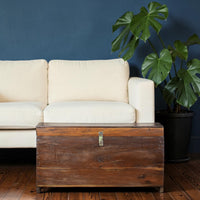 Vintage Rustic Wooden Chest Box Coffee Table