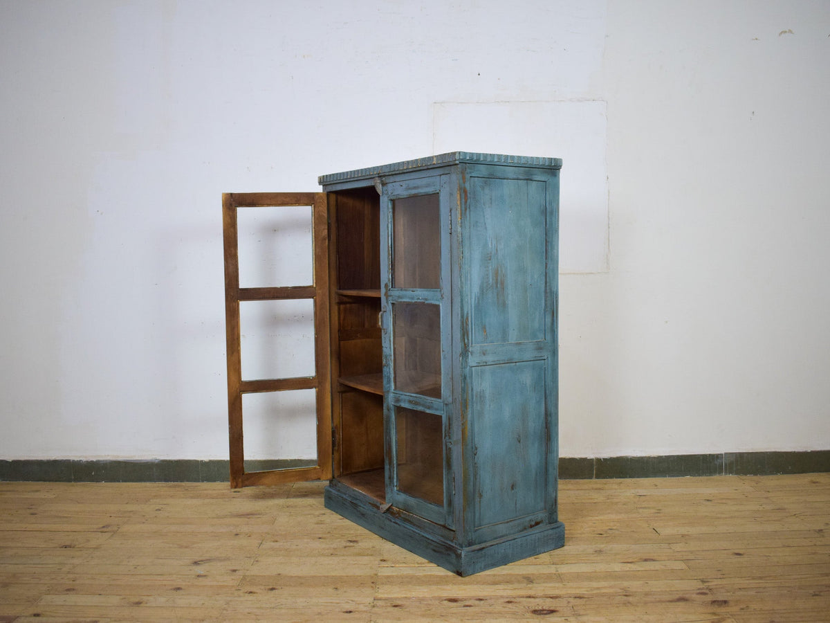 Vintage Rustic Wooden Painted Cupboard Cabinet