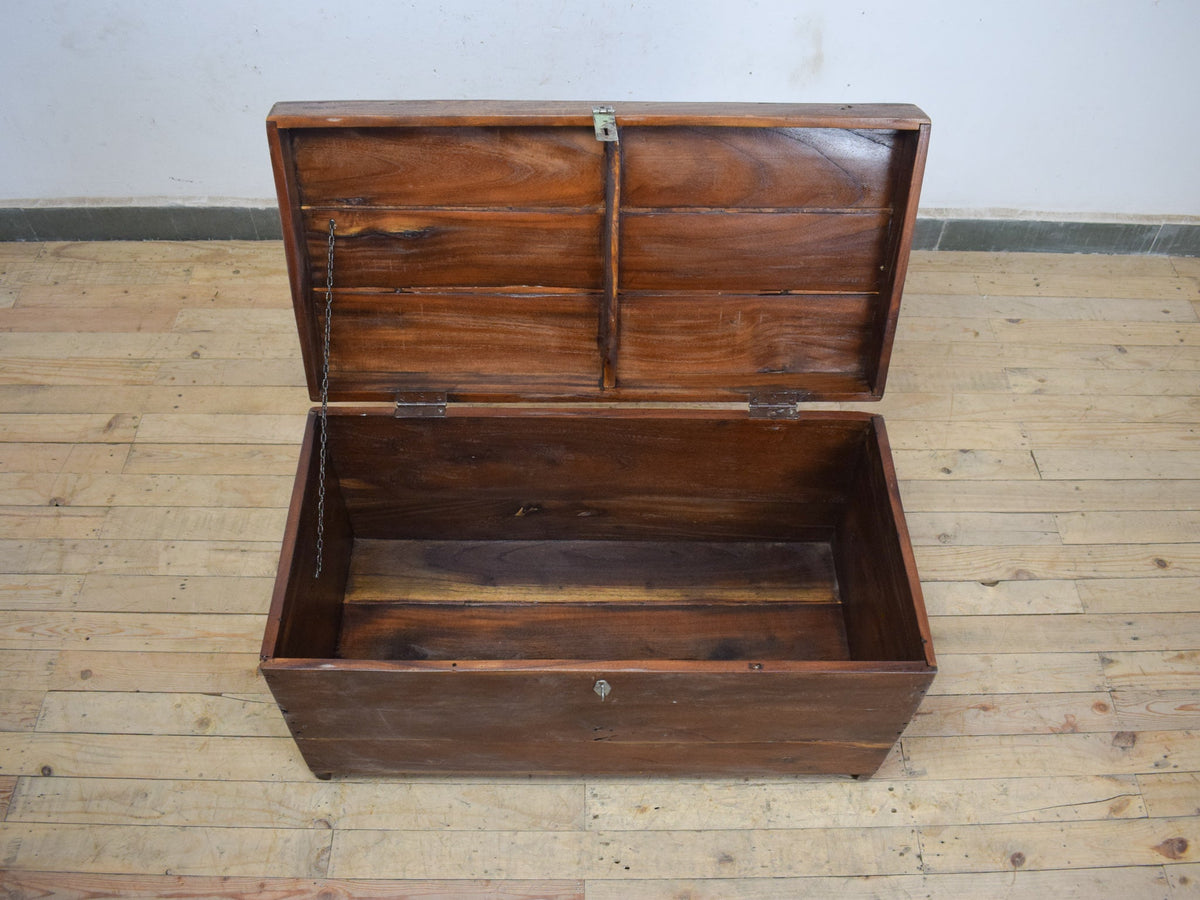 Vintage Rustic Wooden Chest Box Coffee Table
