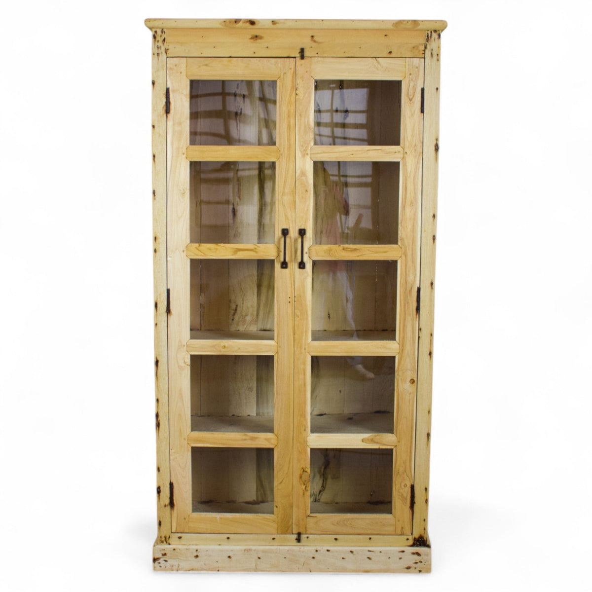 Vintage Rustic Bleached Wood Cupboard Cabinet Storage