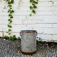 Vintage Rustic Metal Planter