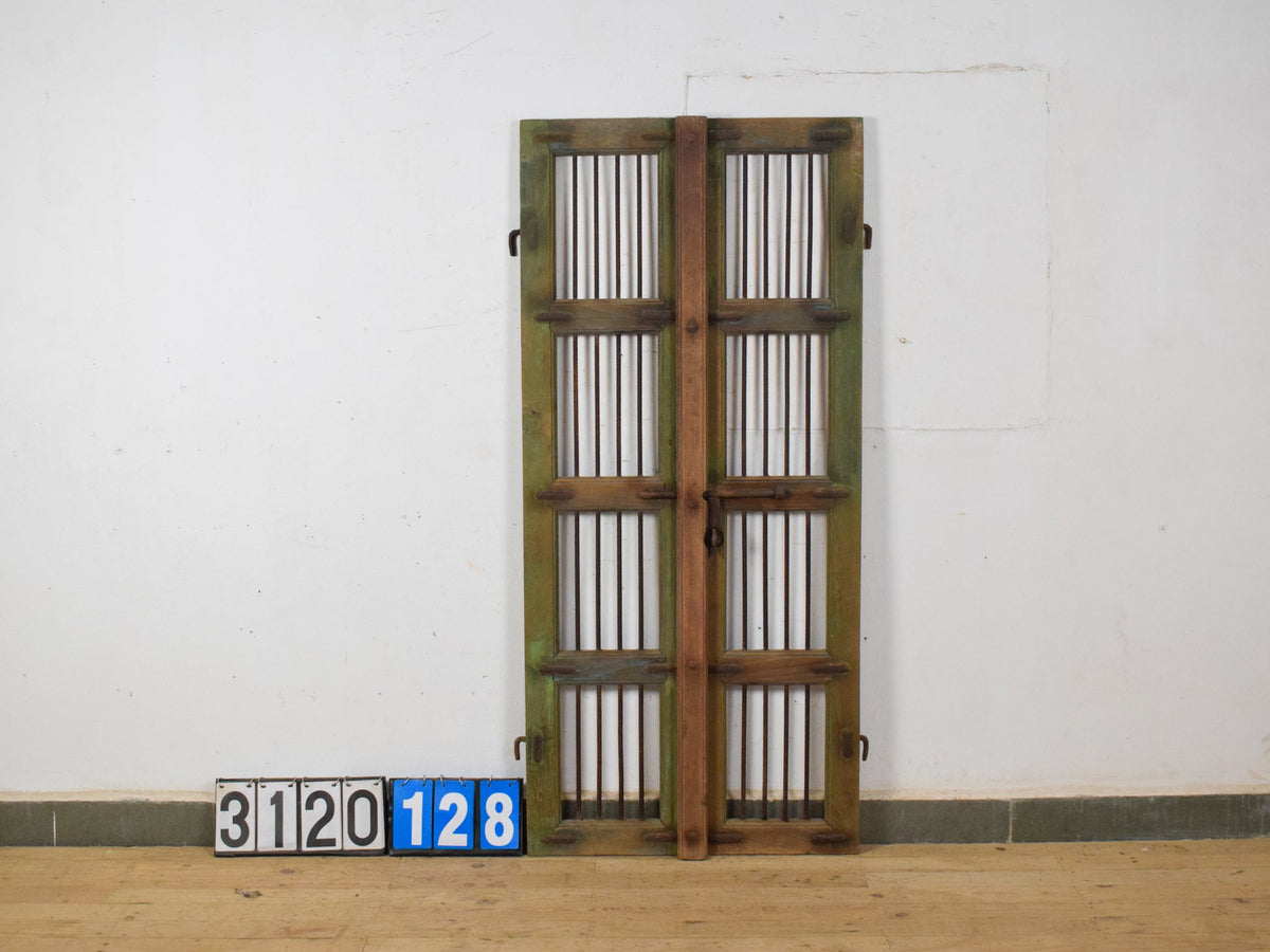 Pair of Antique Vintage Indian Doors Shutters