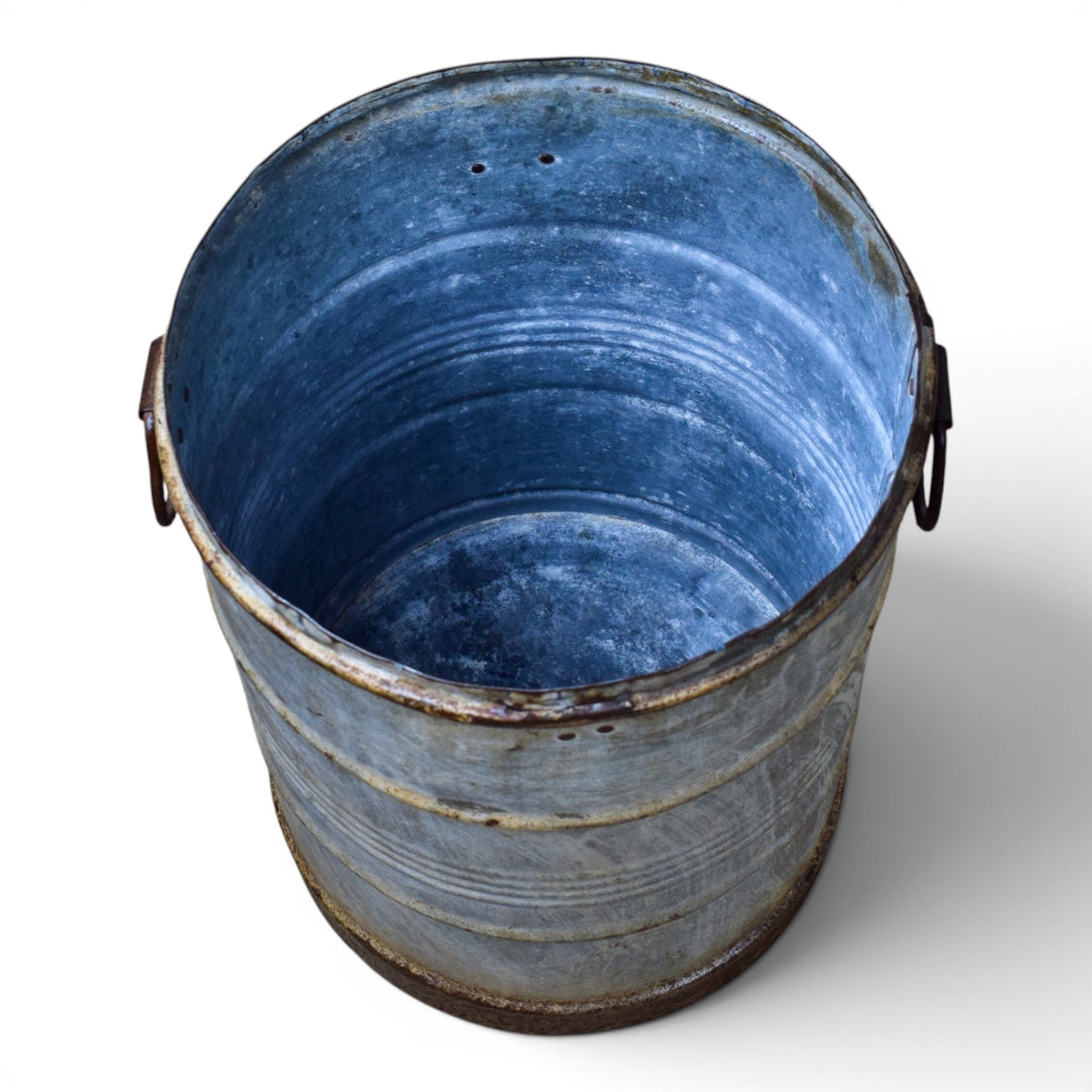 Vintage Rustic Metal Planter