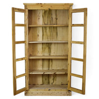 Vintage Rustic Bleached Wood Cupboard Cabinet Storage