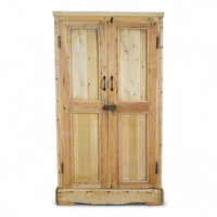 Vintage Rustic Bleached Wood Cupboard Cabinet Storage