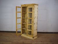 Vintage Rustic Bleached Wood Cupboard Cabinet Storage