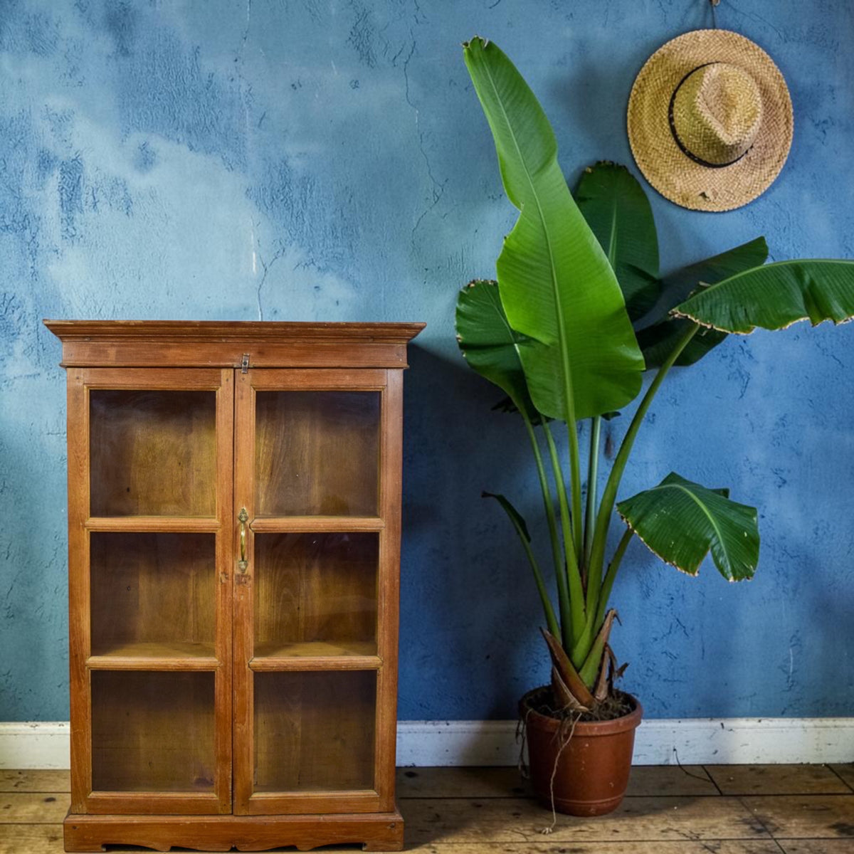 Vintage Wooden Rustic Cupboard Cabinet