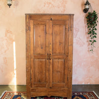 Vintage Rustic Teak Wood Cupboard Cabinet Storage