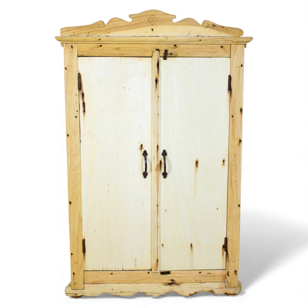 Vintage Bleached Rustic Kitchen Cupboard Cabinet