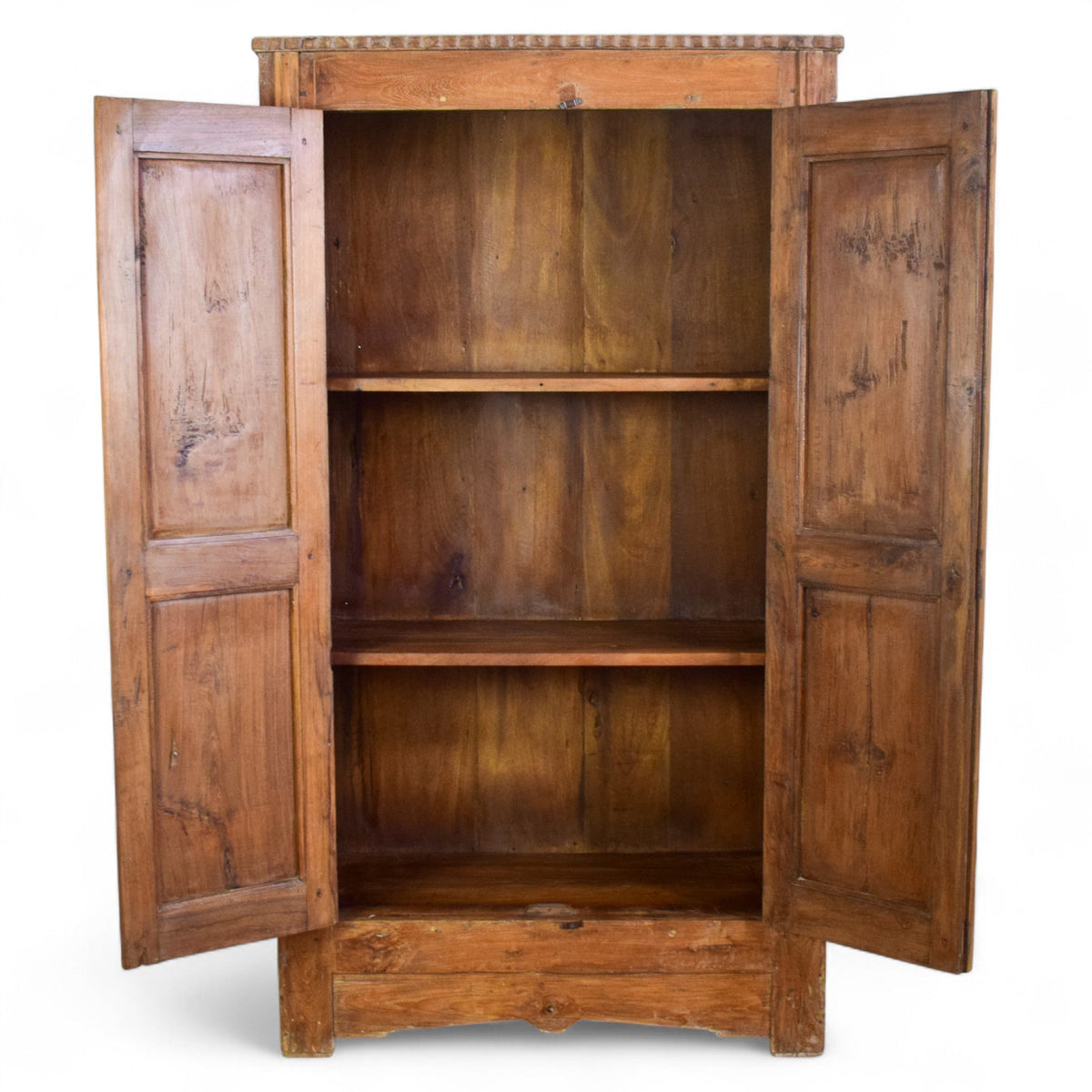 Vintage Rustic Teak Wood Cupboard Cabinet Storage