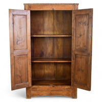 Vintage Rustic Teak Wood Cupboard Cabinet Storage