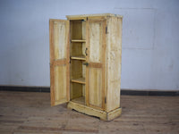 Vintage Rustic Bleached Wood Cupboard Cabinet Storage