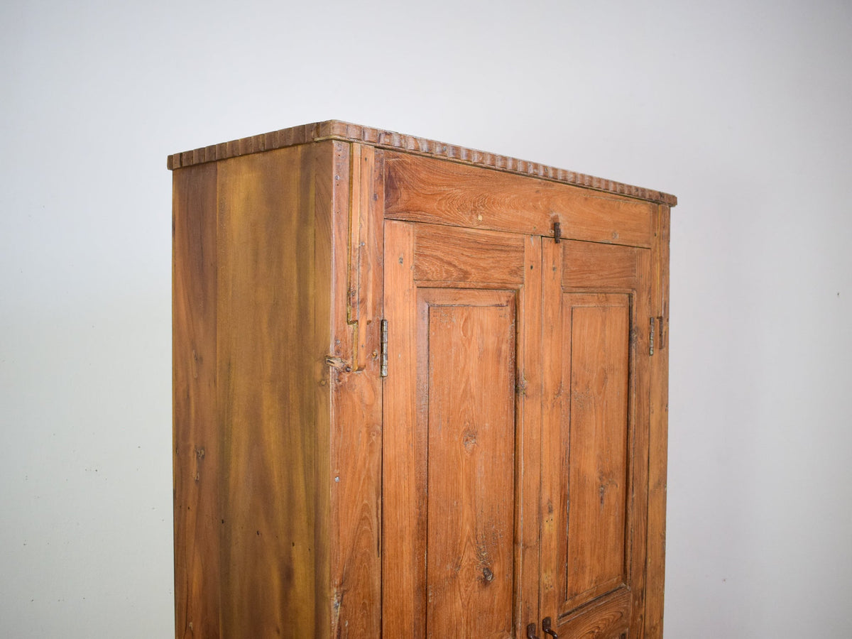 Vintage Rustic Teak Wood Cupboard Cabinet Storage