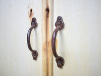 Vintage Bleached Rustic Kitchen Cupboard Cabinet