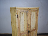 Vintage Rustic Bleached Wood Cupboard Cabinet Storage