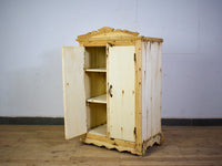 Vintage Bleached Rustic Kitchen Cupboard Cabinet