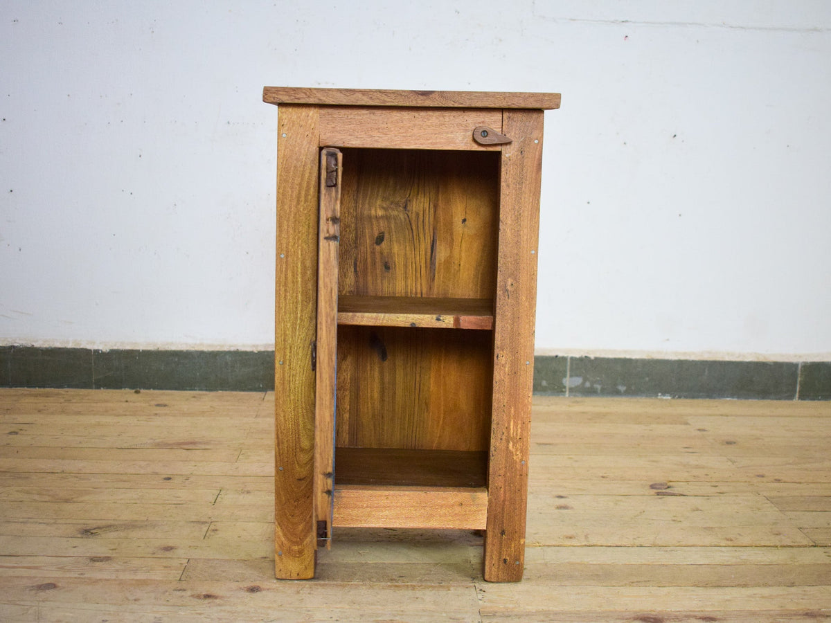Vintage Reclaimed  Wooden Pair of Bed Side Cabinet Cupboard