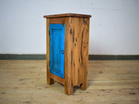 Vintage Reclaimed  Wooden Pair of Bed Side Cabinet Cupboard