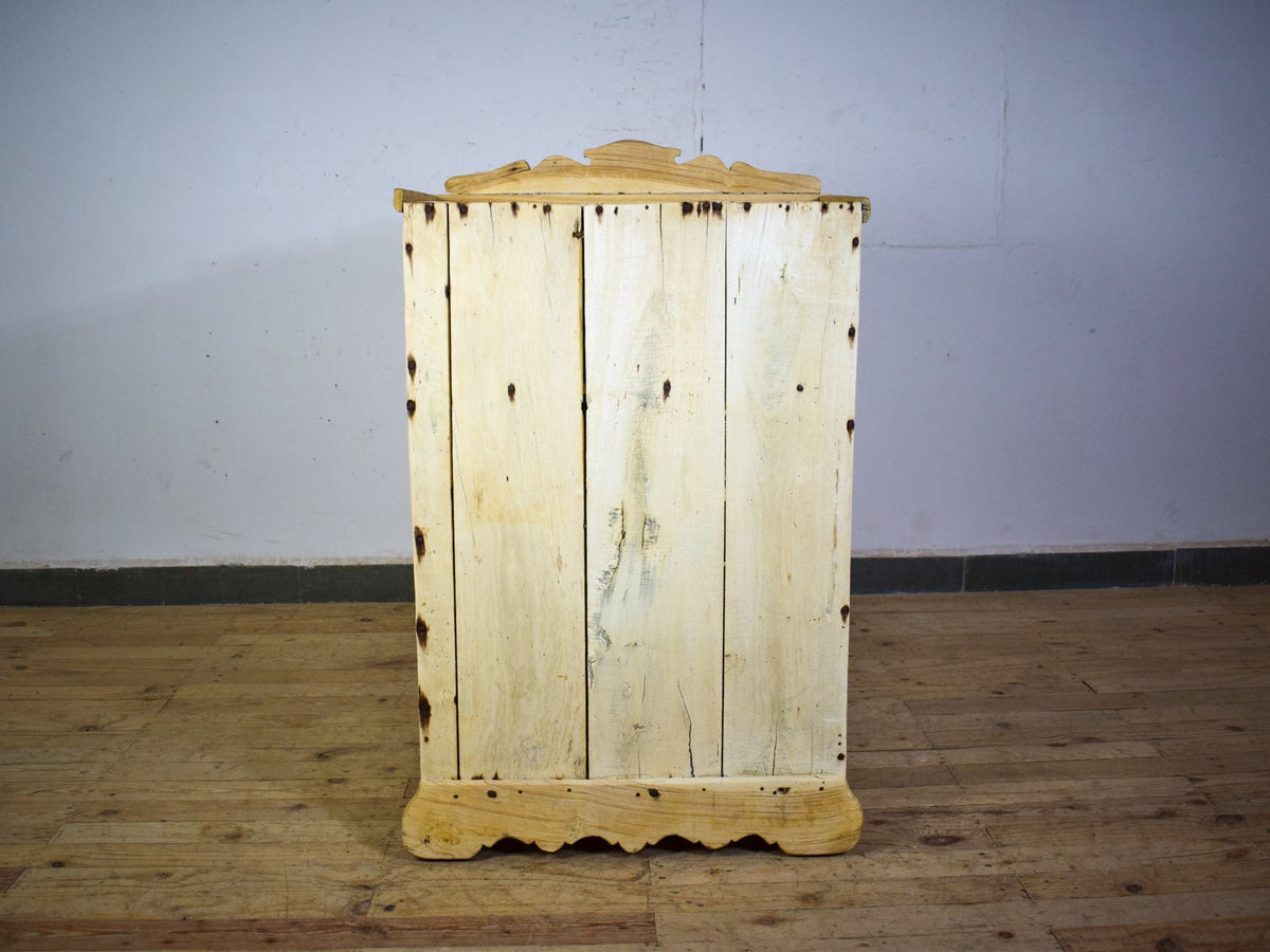 Vintage Bleached Rustic Kitchen Cupboard Cabinet