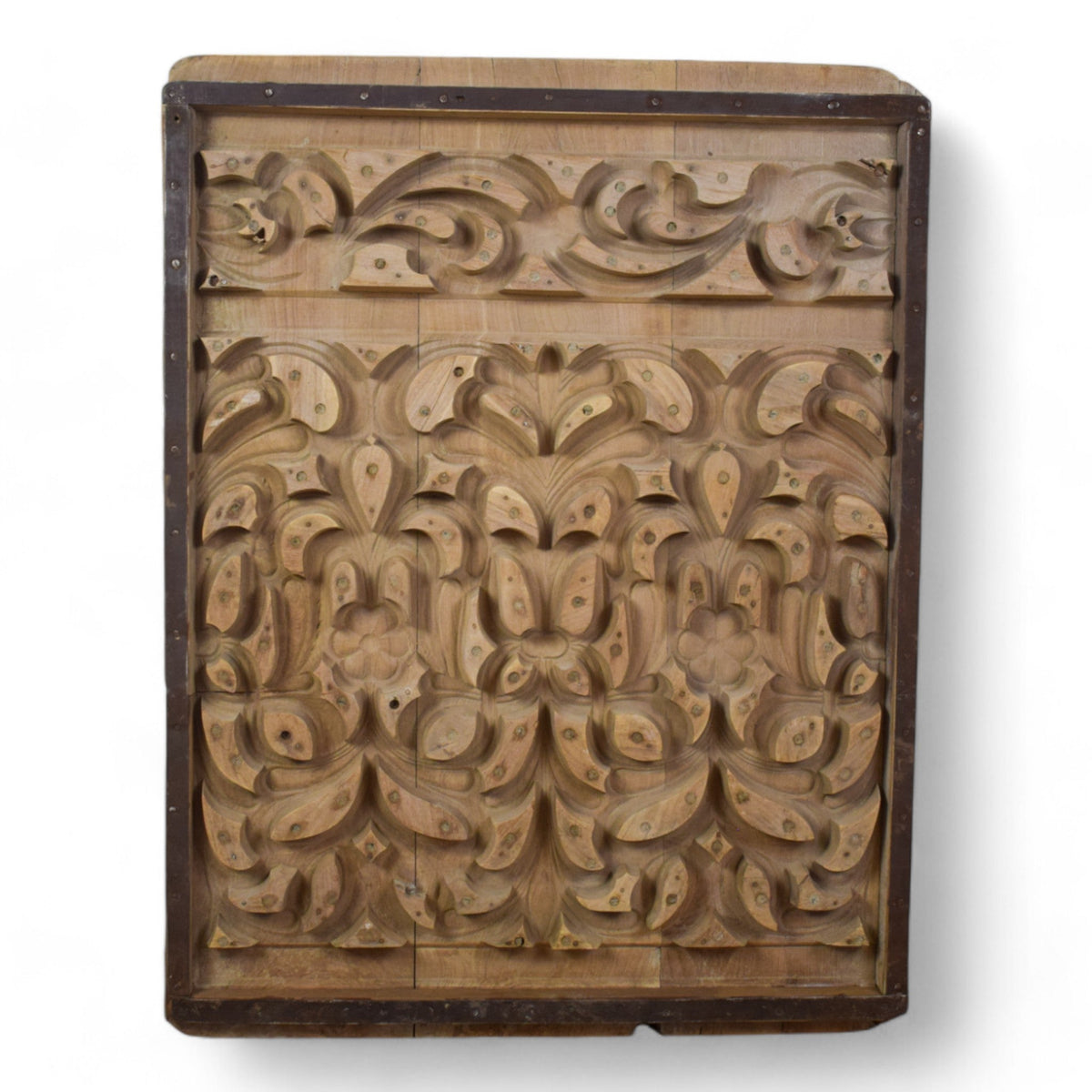 Vintage Rustic Architectural Wooden Carved Mould Board Wall Art