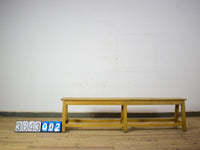 Vintage Rustic Bench in Original Yellow Paint