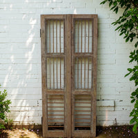 Pair of Antique Vintage Indian Doors Shutters