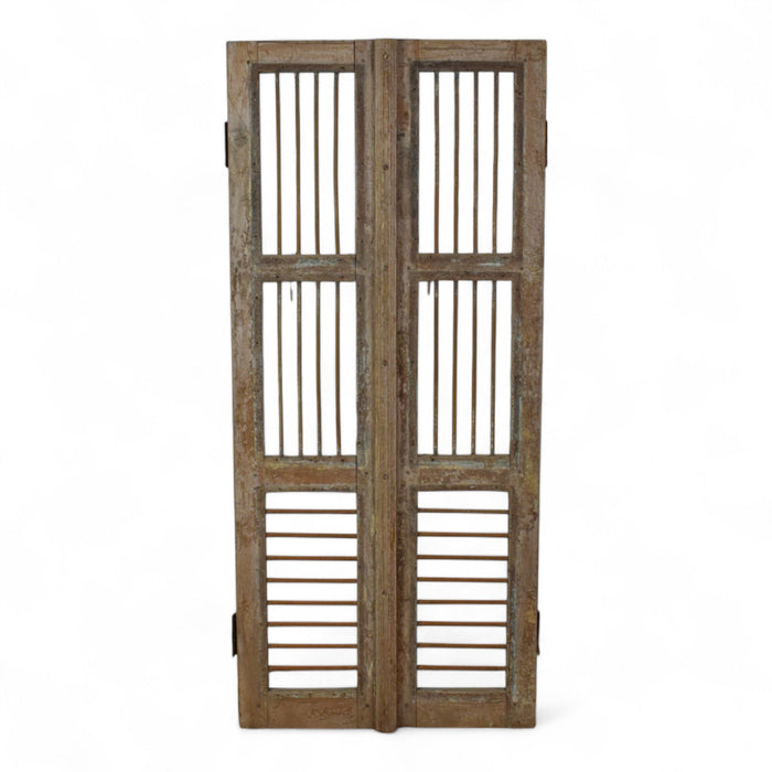Pair of Antique Vintage Indian Doors Shutters