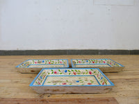 Vintage Design Indian Hand Painted Wooden Tray