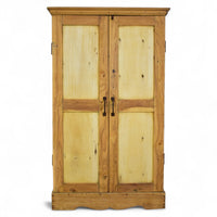Vintage Rustic Bleached Wood Cupboard Cabinet Storage