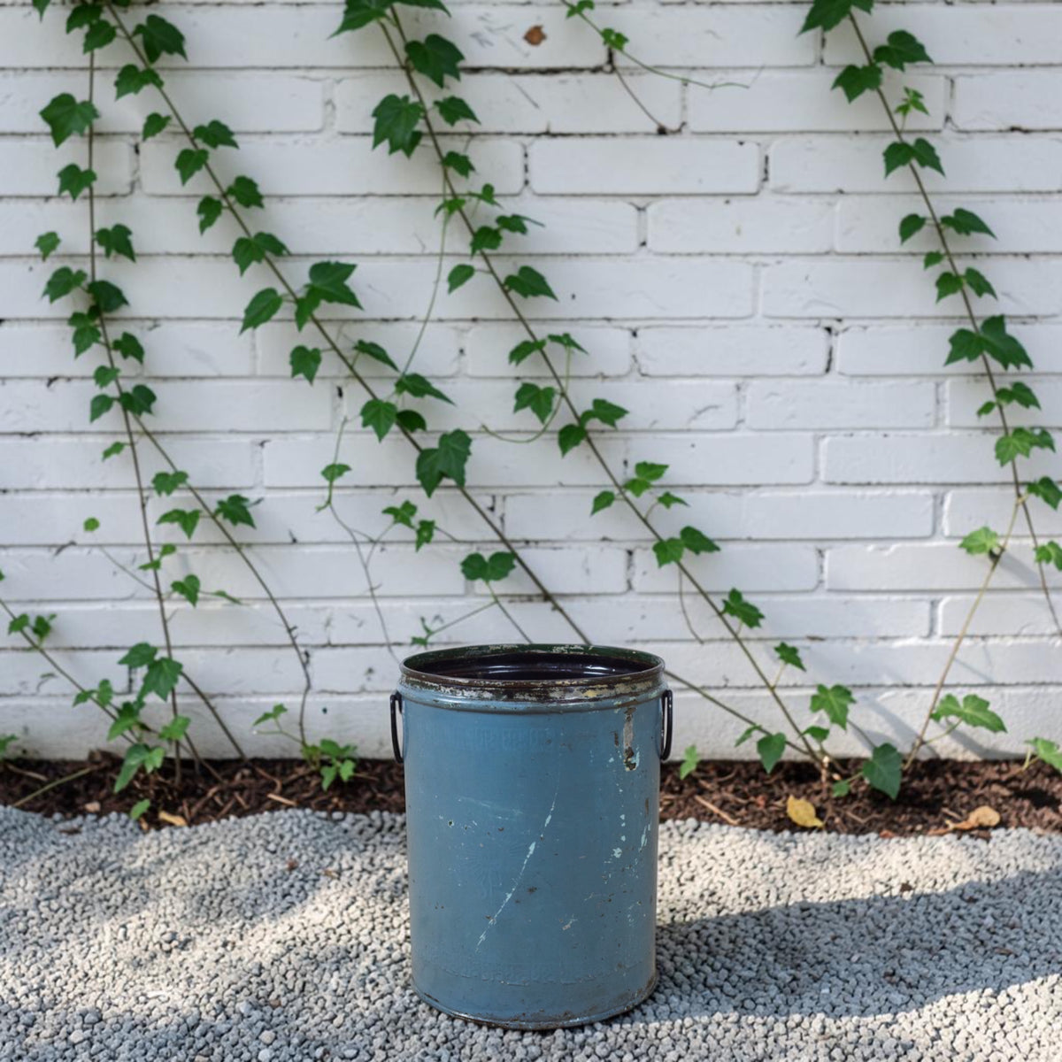 Vintage Rustic Metal Planter