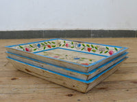 Vintage Design Indian Hand Painted Wooden Tray