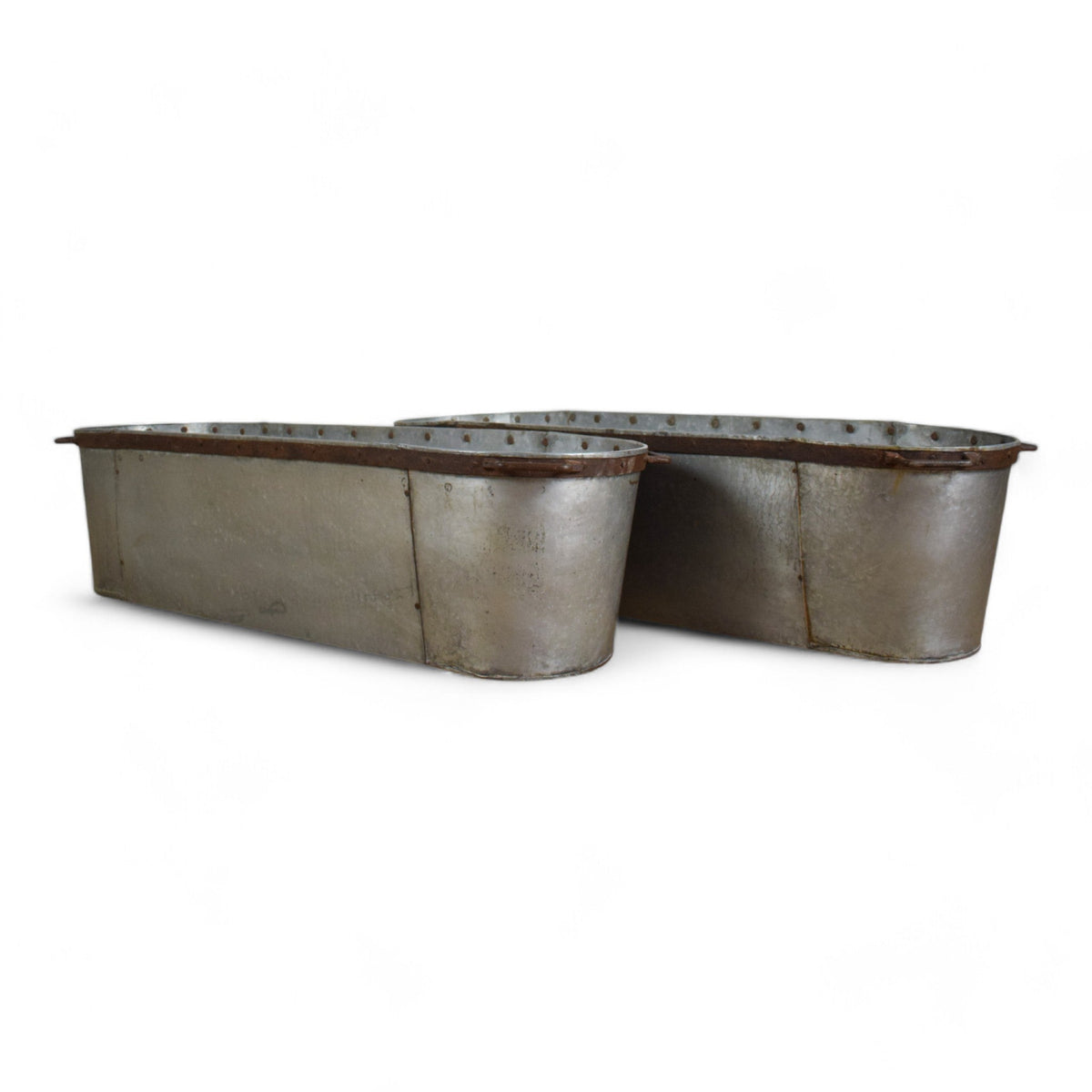 MILLWARDS® Handmade Vintage Style Large Galvanised Metal Bath Trough Planter