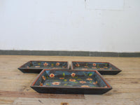 Vintage Design Indian Hand Painted Wooden Tray