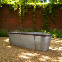 MILLWARDS® Handmade Vintage Style Large Galvanised Metal Bath Trough Planter