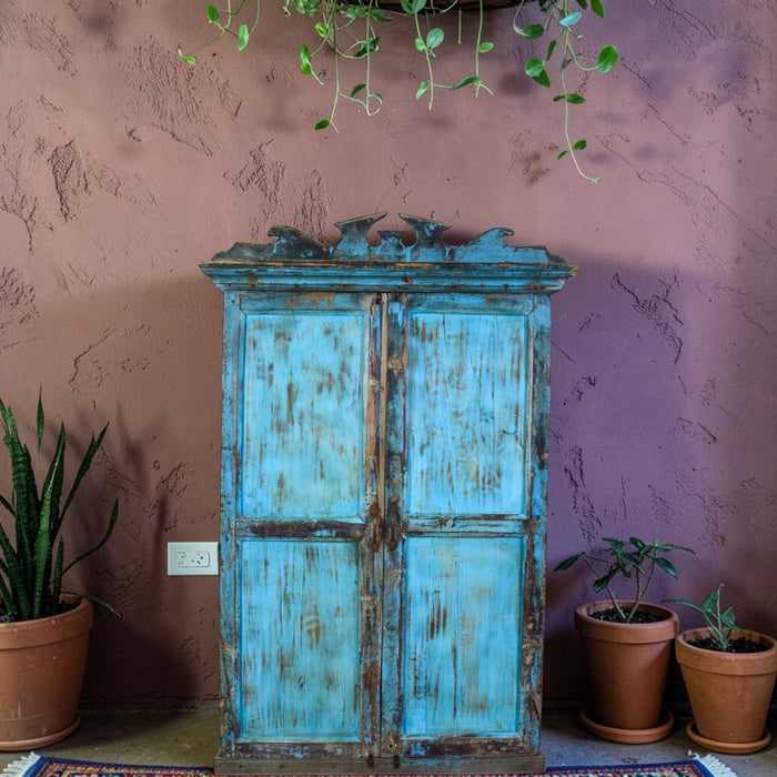 Vintage Rustic Indian Cupboard Cabinet